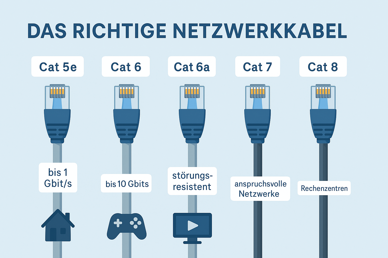 Netzwerkkabel CAT Vergleich